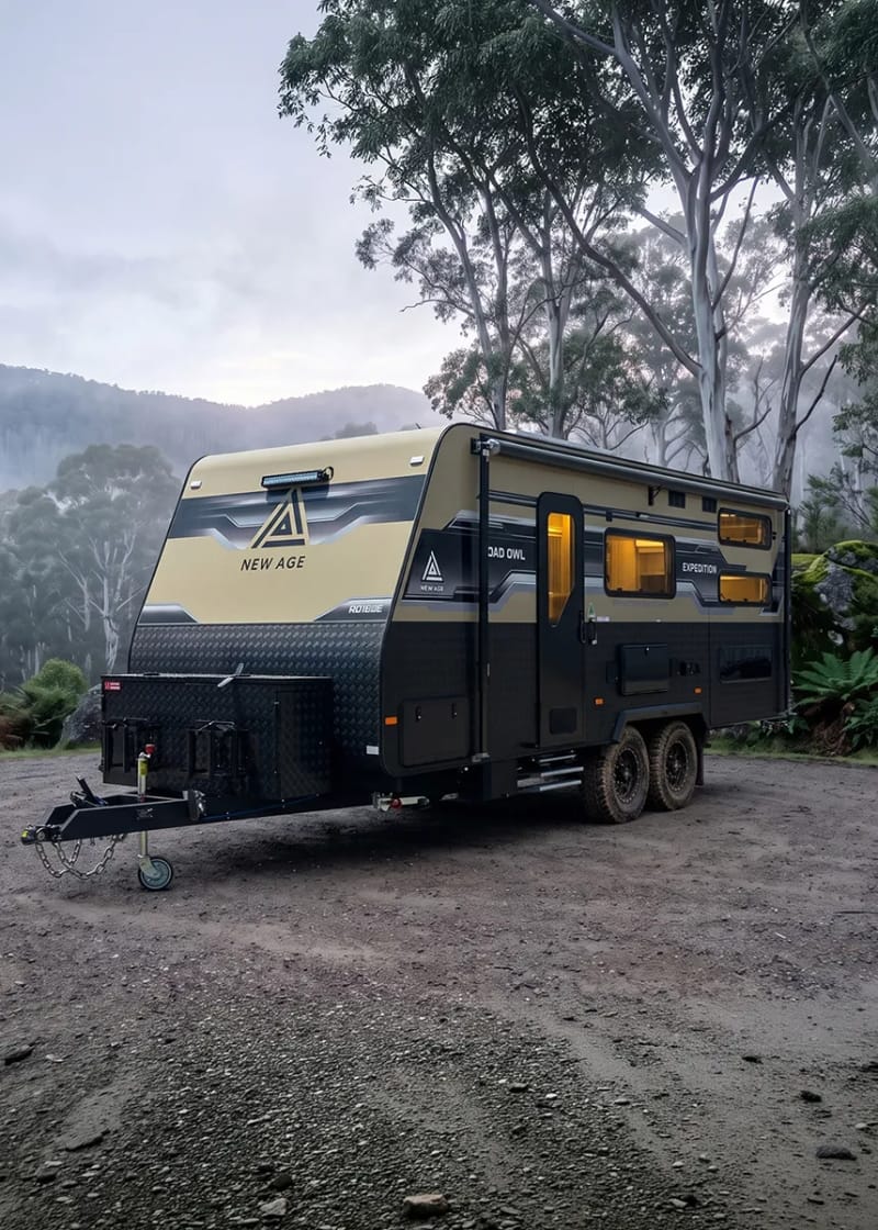 New Age full off-road caravan in the Victorian high country